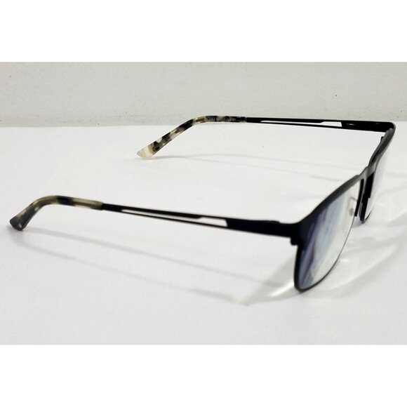 Black Metal Eyeglass Frames With Tortoise Temple Tips 51/17-141 C1 - Picture 2 of 9